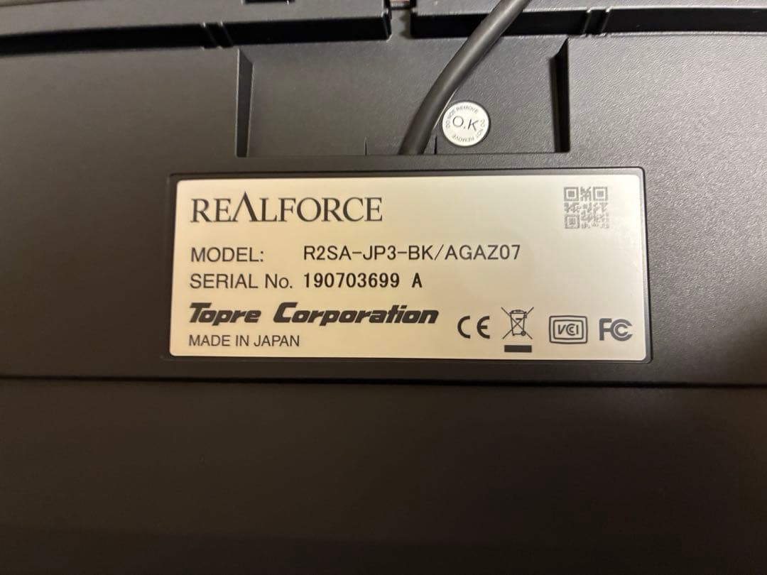 セール‼️【清掃済】REALFORCE TKL SA R2SA-JP3-BK