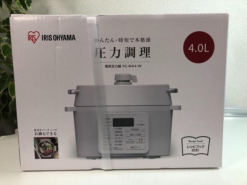 新品未開封品☆アイリスオーヤマ　PC-MA4-W　電気圧力鍋4.0L