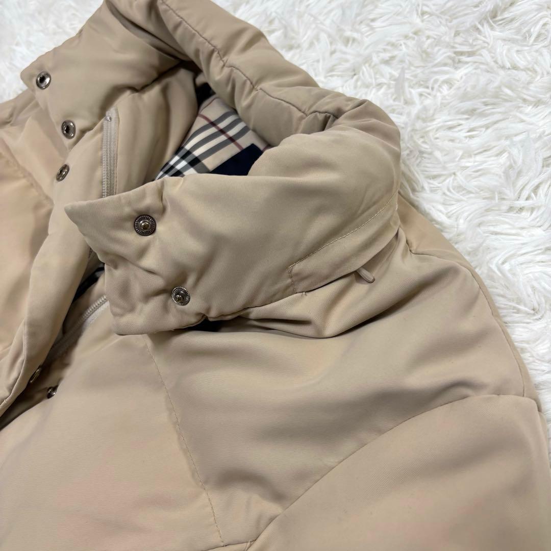 バーバリーロンドン ダウンコート ノバチェック フード収納 2WAYベージュ M