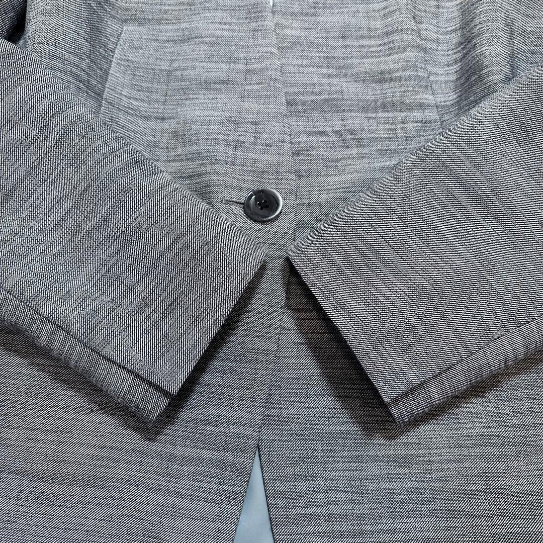 グリーンレーベルリラクシング セットアップ パンツスーツ 手洗い可 グレー 36