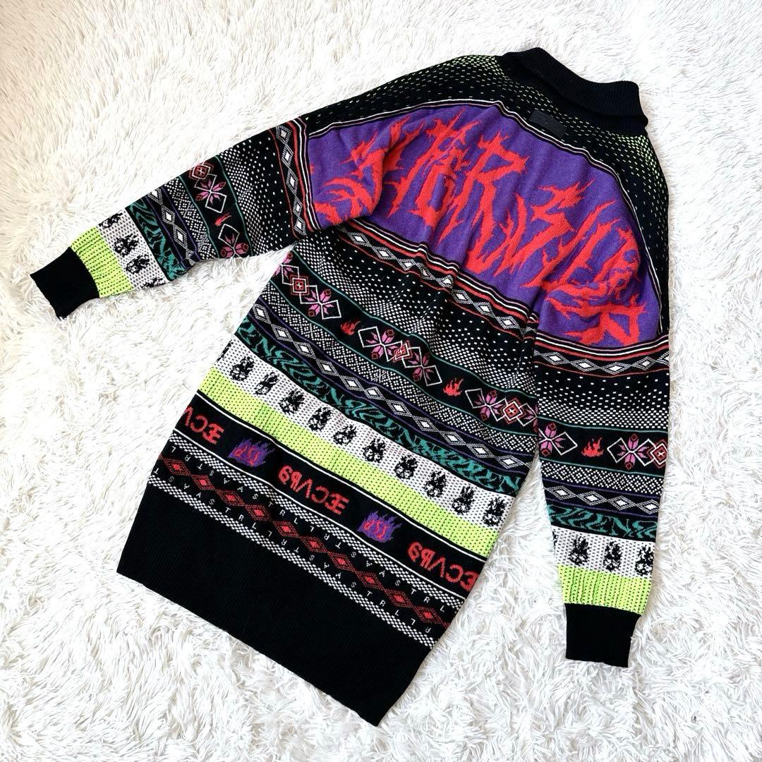 極美品✨【DIESEL】y2k ハイネック　ニットワンピース　イタリア製　黒系