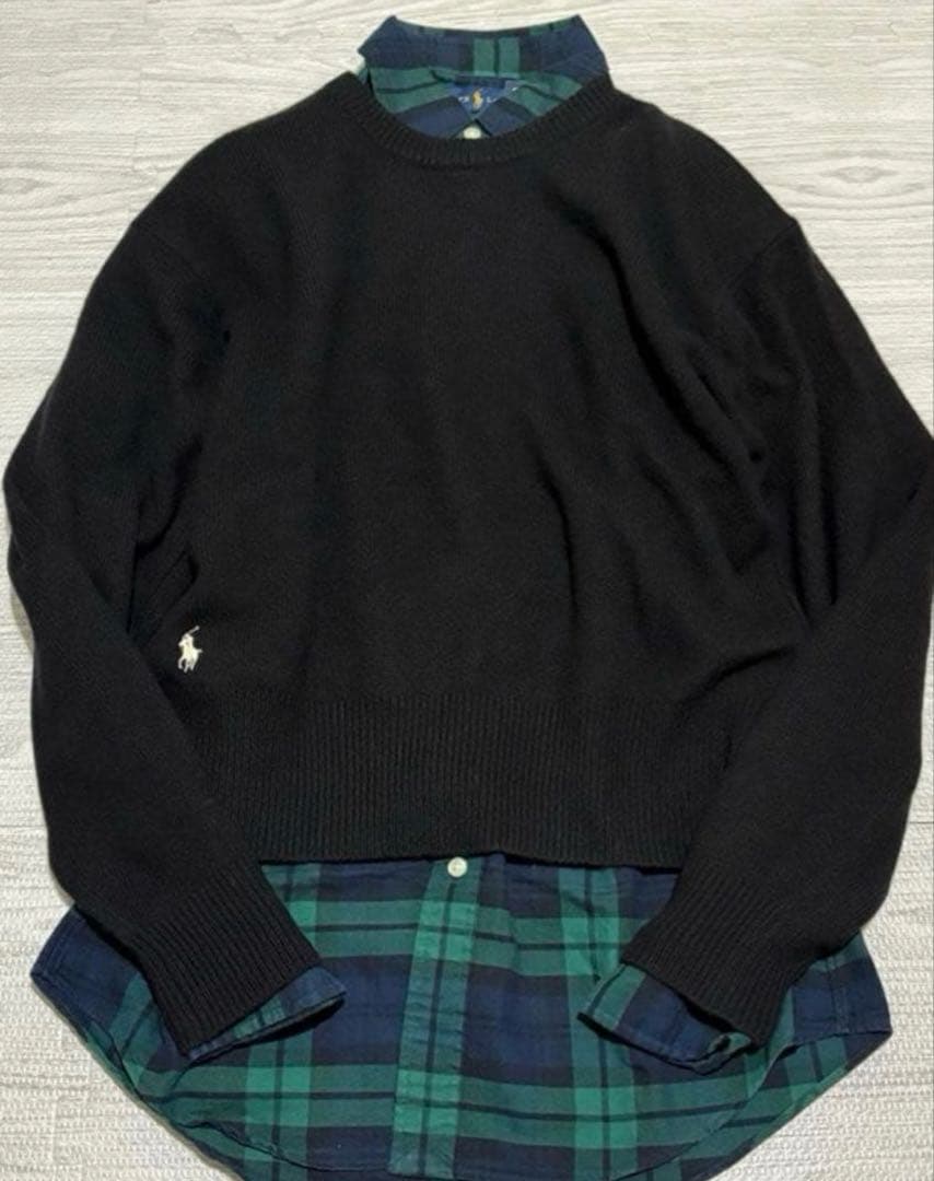 冬物処分　実寸確認要　未使用　PRL ウールカシミヤセーターMオーバーサイズ