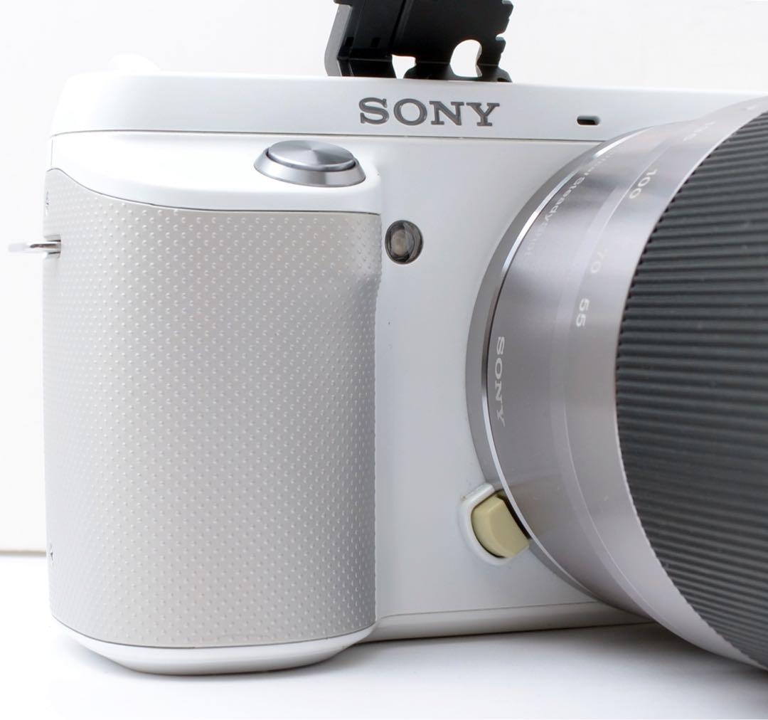 S数少！SONY α NEX-F3★スマホ転送★望遠レンズ付き★カメラバック付き