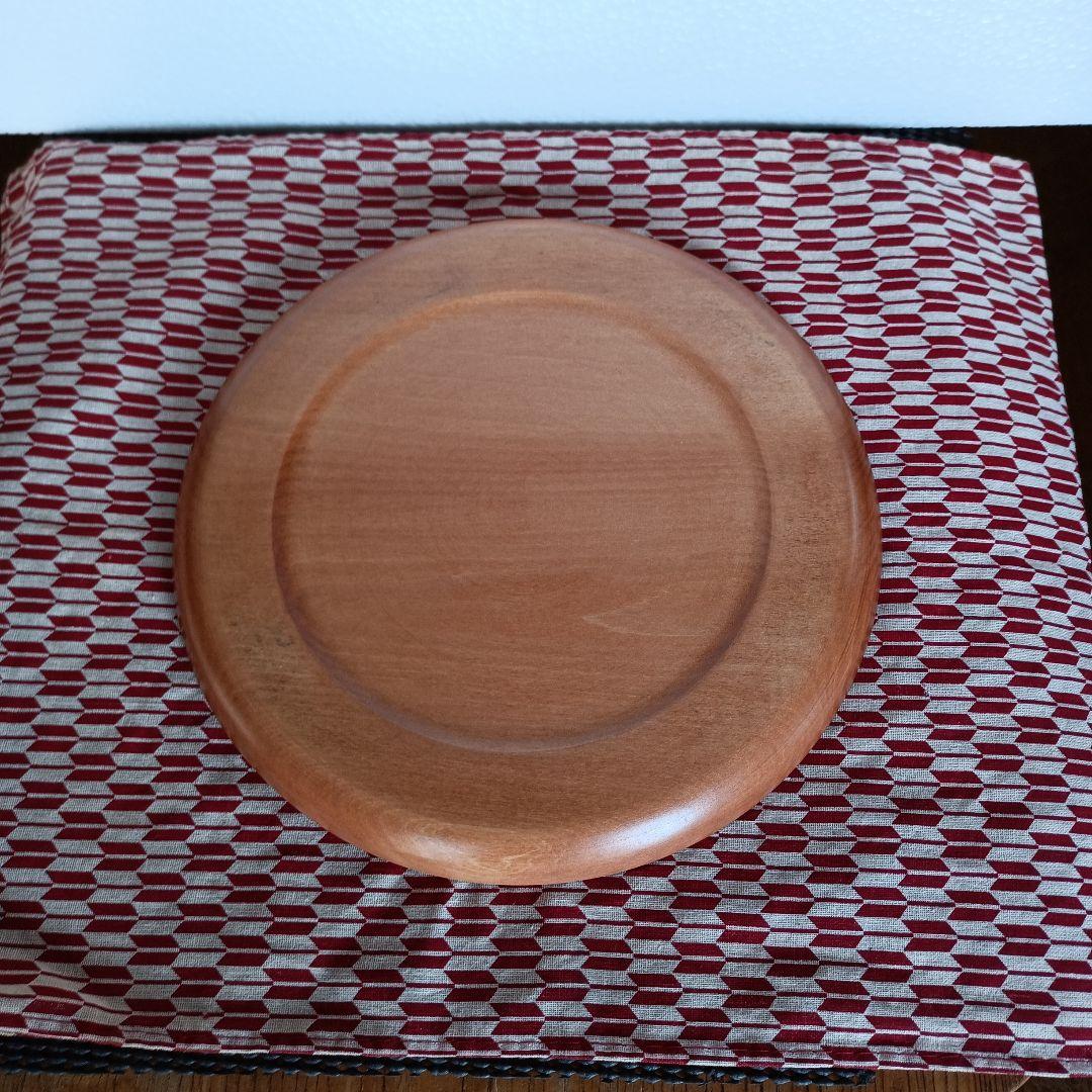 日光彫り8寸丸盆　紅梅白梅図　まるり様ご注文品です+ティッシュボックス　２点