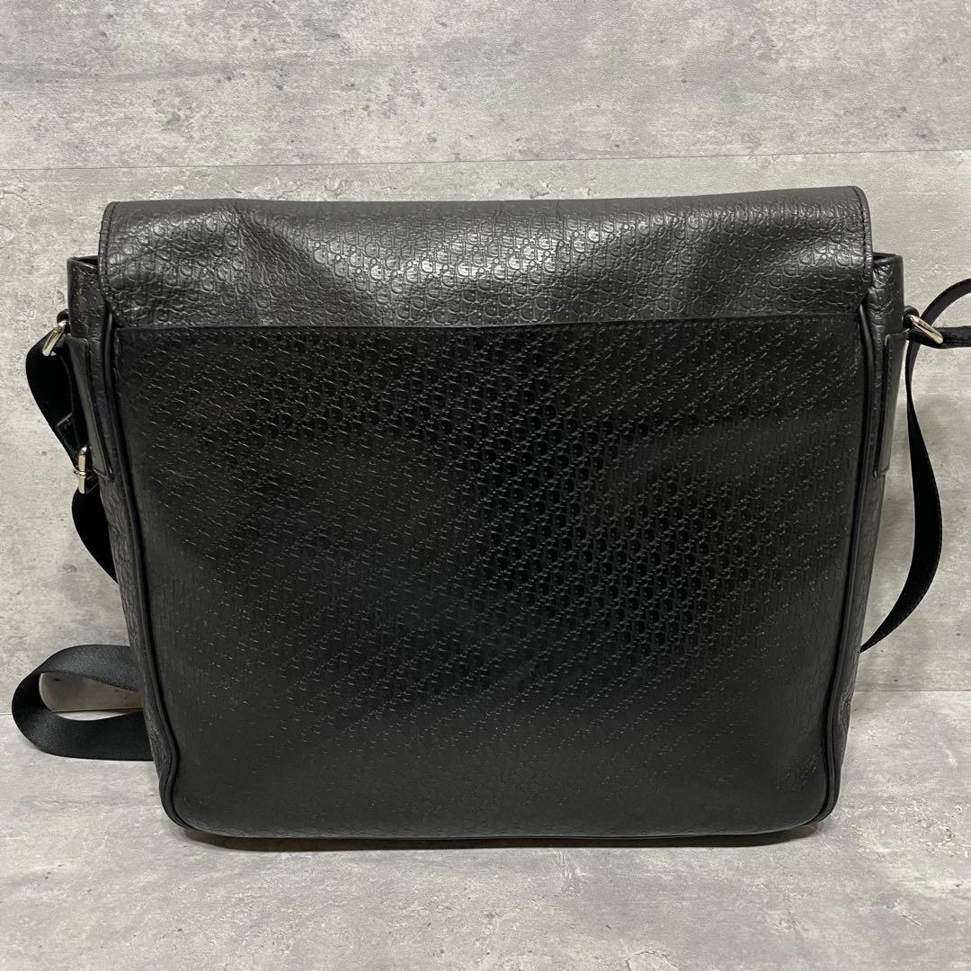 美品 Dior Homme オブリーク トロッター レザー メッセンジャーバッグ