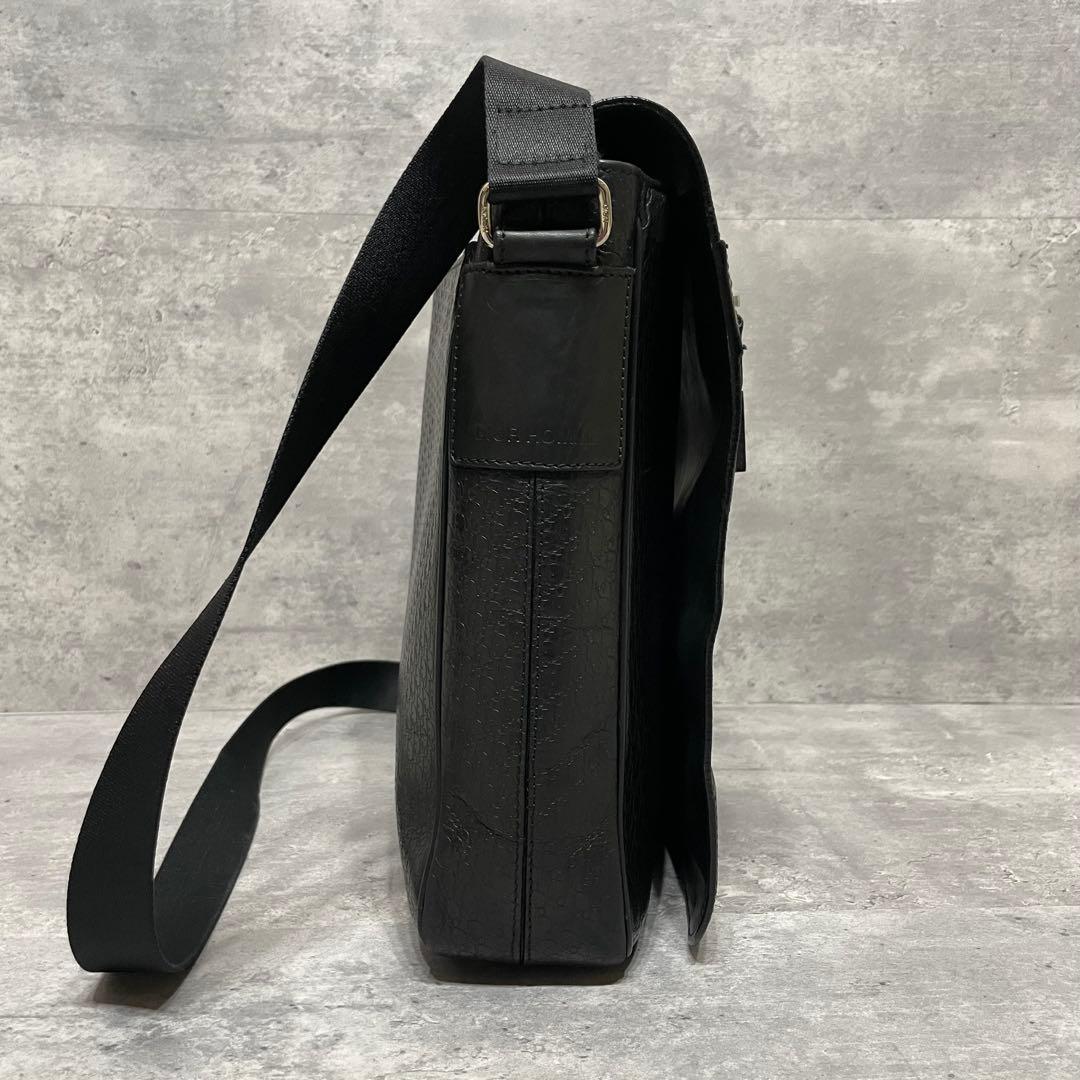 美品 Dior Homme オブリーク トロッター レザー メッセンジャーバッグ