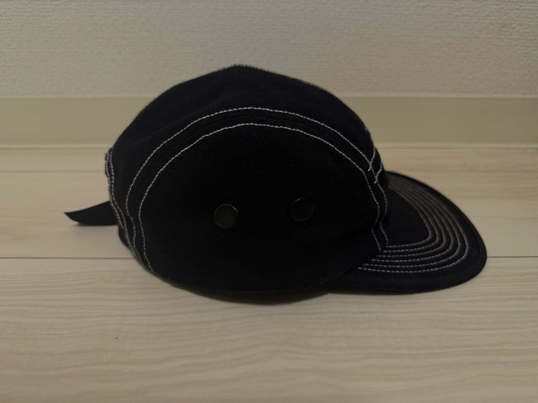 Supreme ブラック キャップ ストレートバイザー