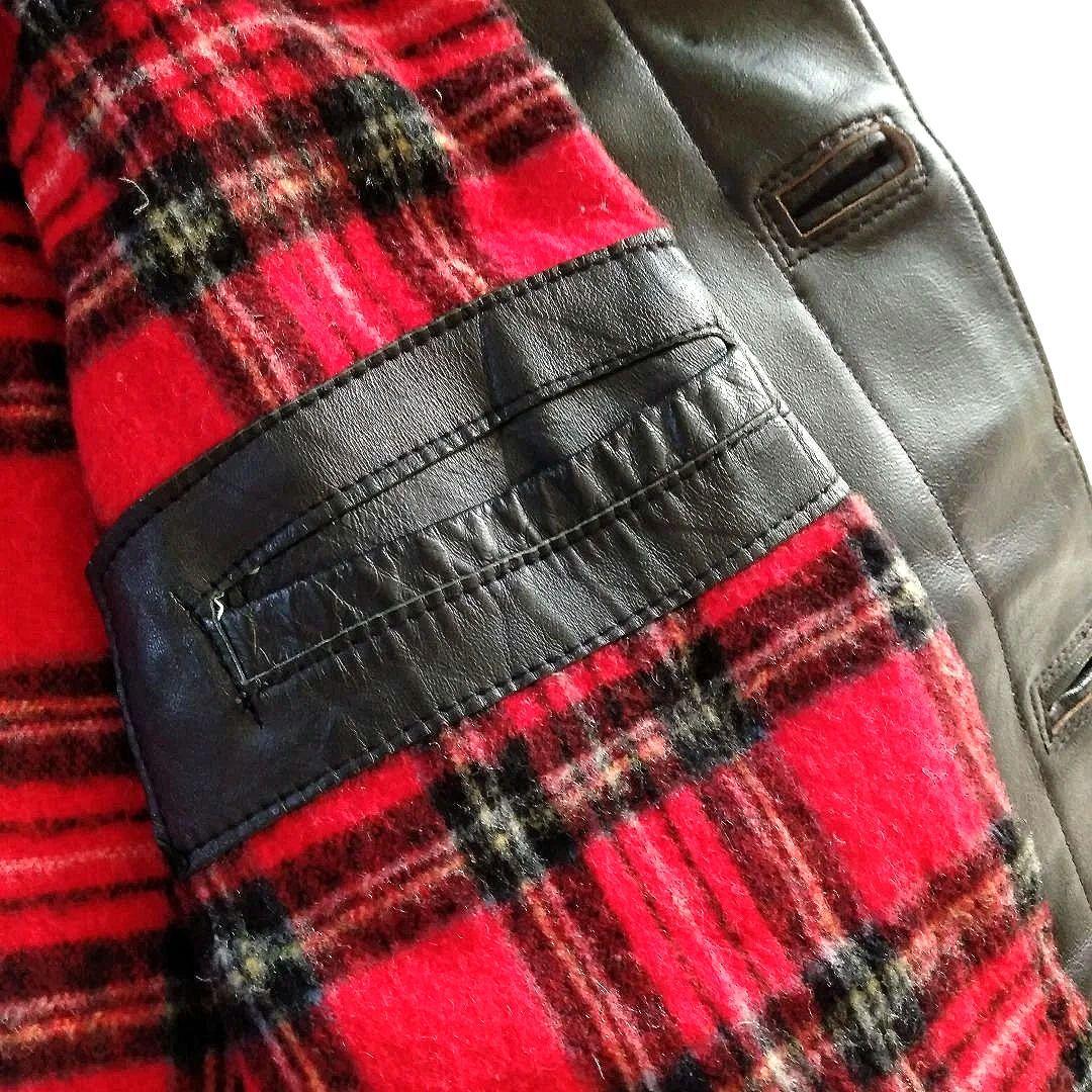 70s Vintage フランス軍 ファイヤーマン レザージャケット カーコート