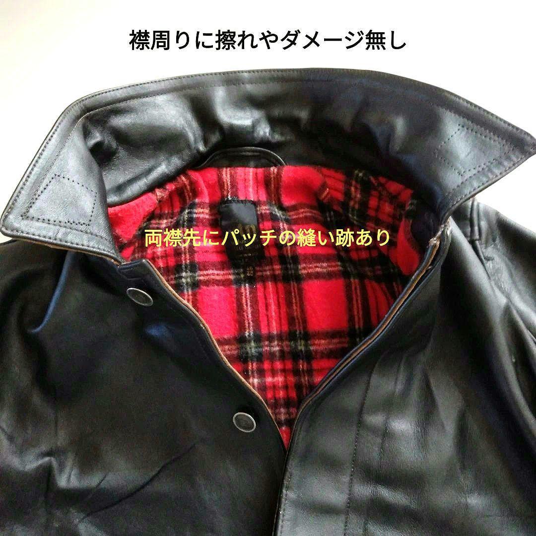 70s Vintage フランス軍 ファイヤーマン レザージャケット カーコート