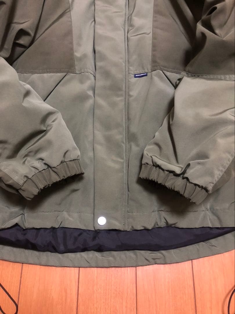 アップルバム　ダウンミックスフードジャケット