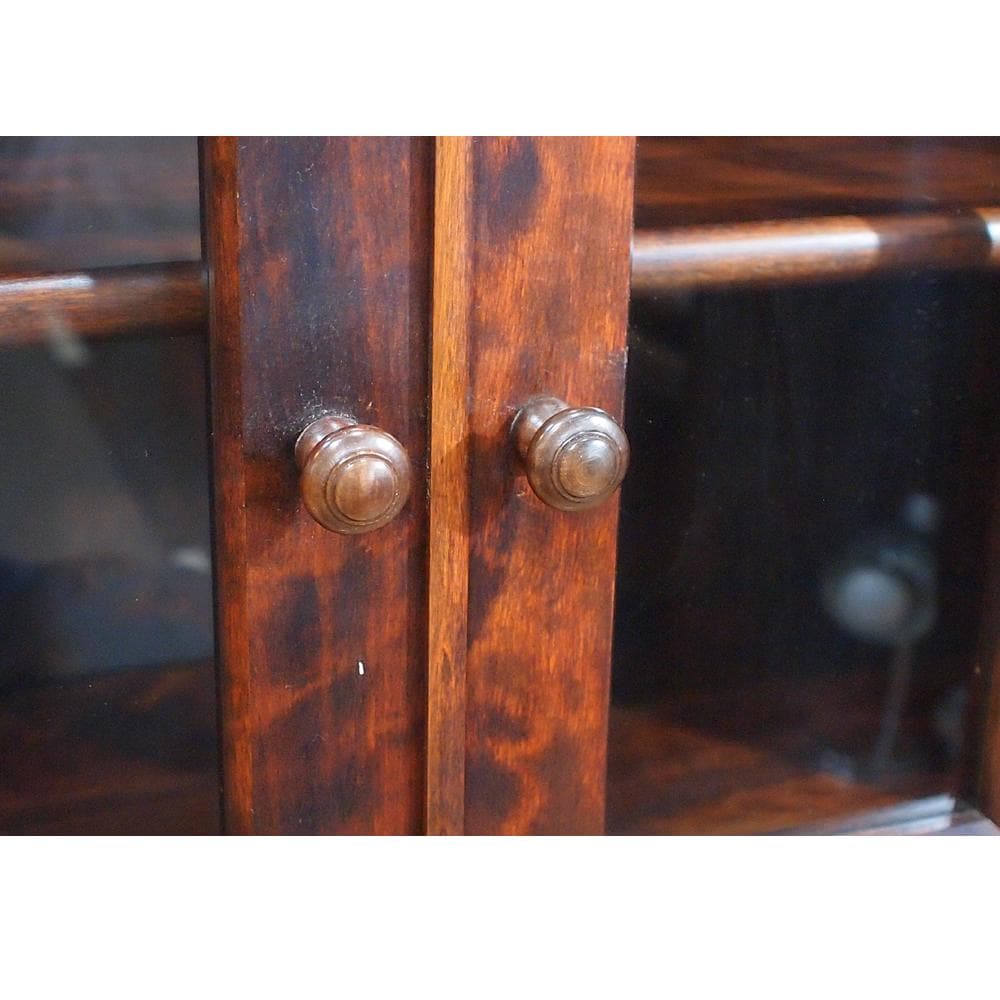 えぞ EZO 民芸書棚 本棚 ガラスキャビネット