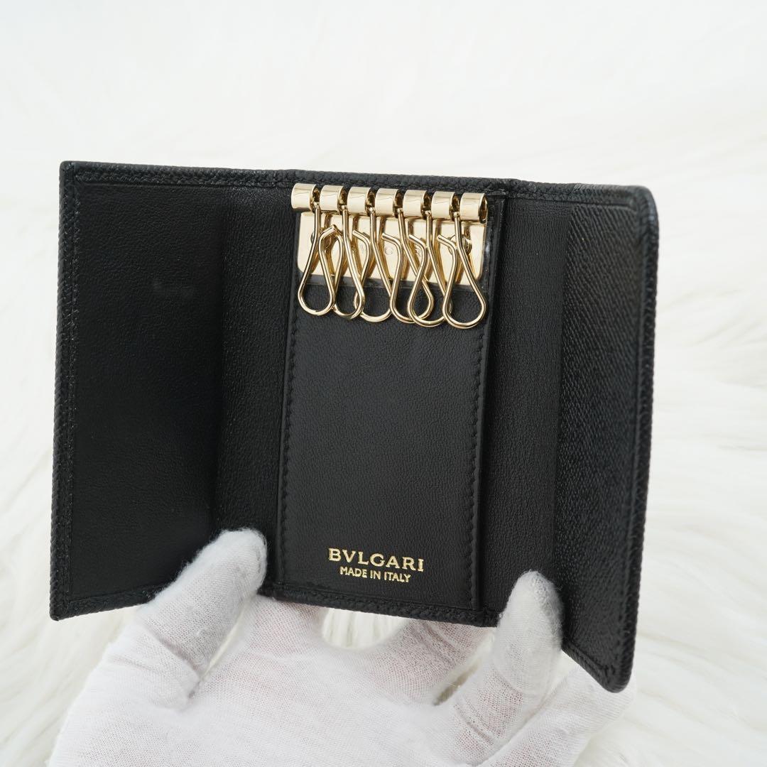 新品未使用品　箱付き　BVLGARI ブルガリ　キーケース　サークル金具　黒