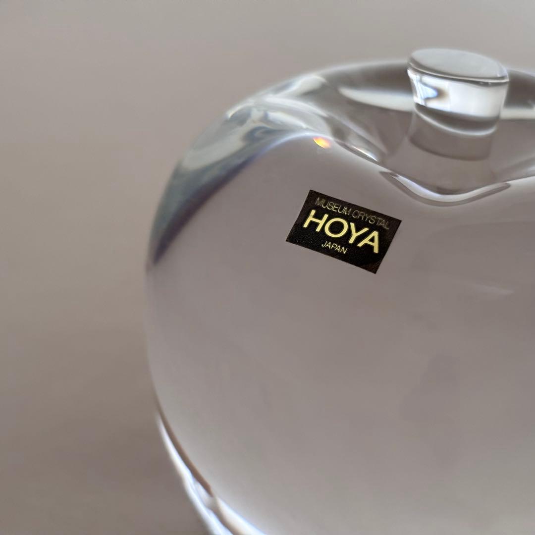 HOYA MUSEUM CRYSTAL りんご クリスタルガラス オブジェ