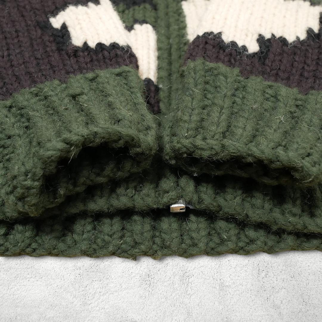 高級【カナタ】カウチンセーター XL相当 カモフラ迷彩 カナダ製 Kanata