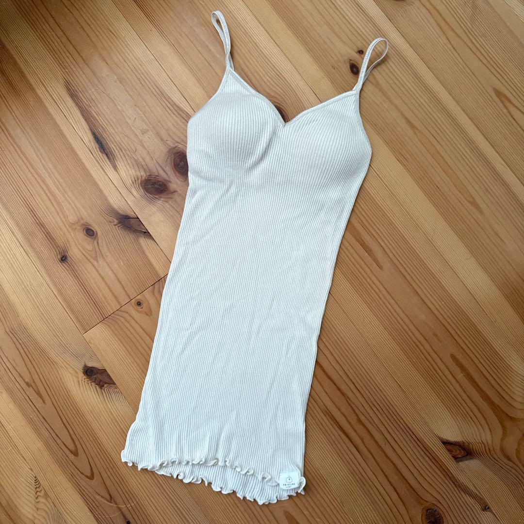 PRISTINE プリスティン カップ付テレコキャミソール ブラキャミ L 2点