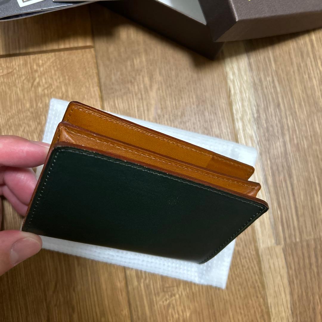 【新品未使用】土屋鞄　ブライドルレザー　ダークグリーン レザー 名刺入れ
