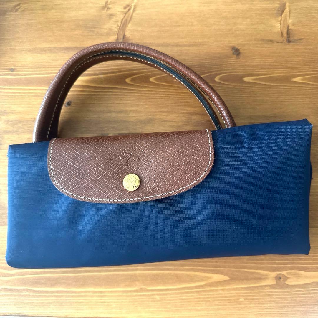 LONGCHAMP ロンシャン ボストン 旅行用 バッグ ネイビー