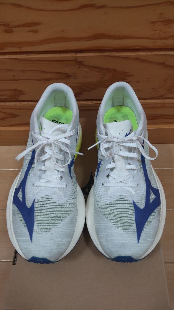 Mizuno ハイパーワープ　プロ 25.5cm ホワイト/ブルー/イエロー