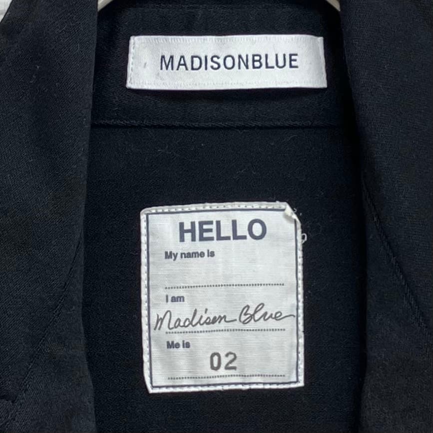 極美品✨マディソンブルー ウエスタンシャツ ウール 飾りボタン ブラック 02