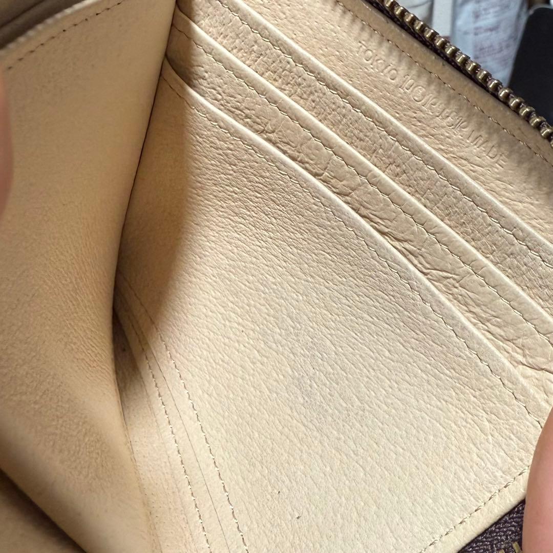 【TM】ポーター　L字ファスナー財布　ダークブラウン レザー ケース