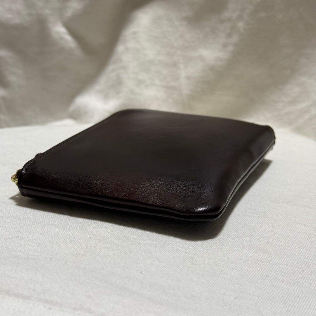 【TM】ポーター　L字ファスナー財布　ダークブラウン レザー ケース