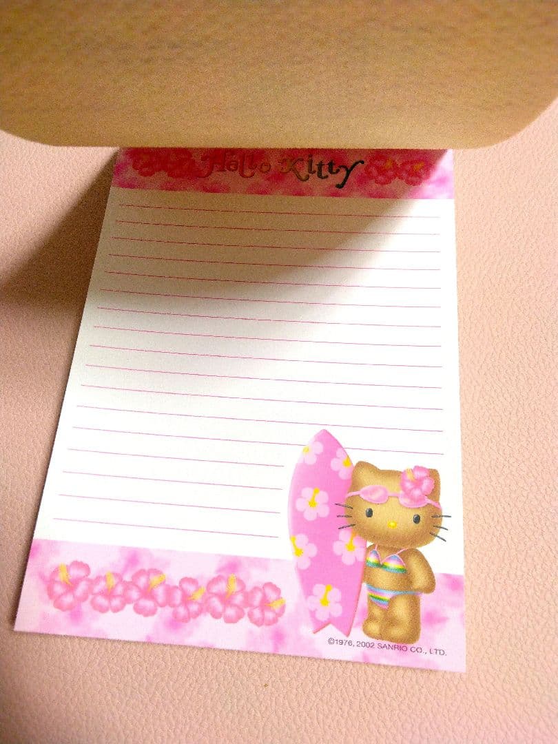 激レア　2002年　日焼けキティメモ帳　ガングロギャル　ハイビスカス　平成レトロ