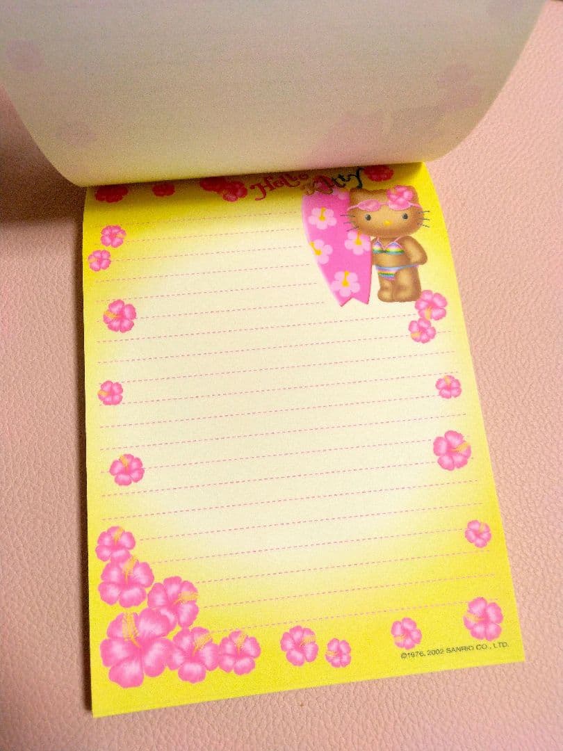 激レア　2002年　日焼けキティメモ帳　ガングロギャル　ハイビスカス　平成レトロ