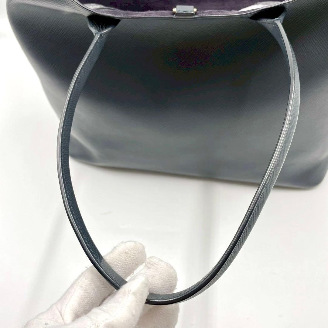 【極美品】Smuthon スマイソン トートバッグ ネイビー オールレザー 紺