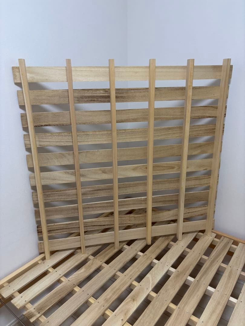 無印良品オーク材　シングルベッド マットレス付き