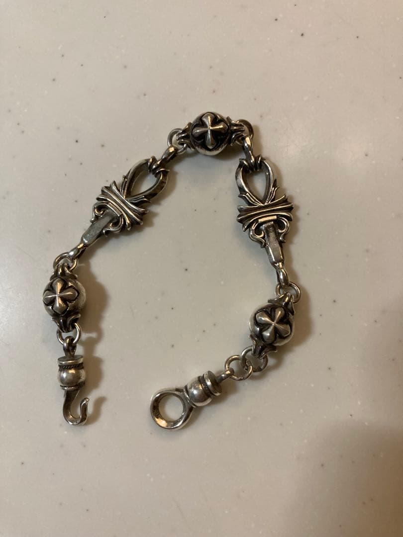 シルバー925 ダガーブレスレット オーダー品 44g xes クロム系