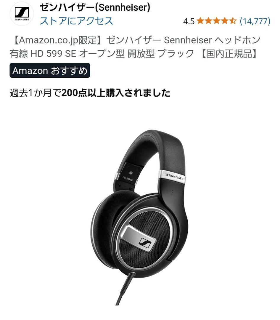 Sennheiser HD 599 SE ブラック