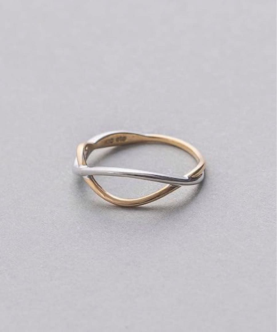 ete　K10YG リング「レイヤード」コンビカラー