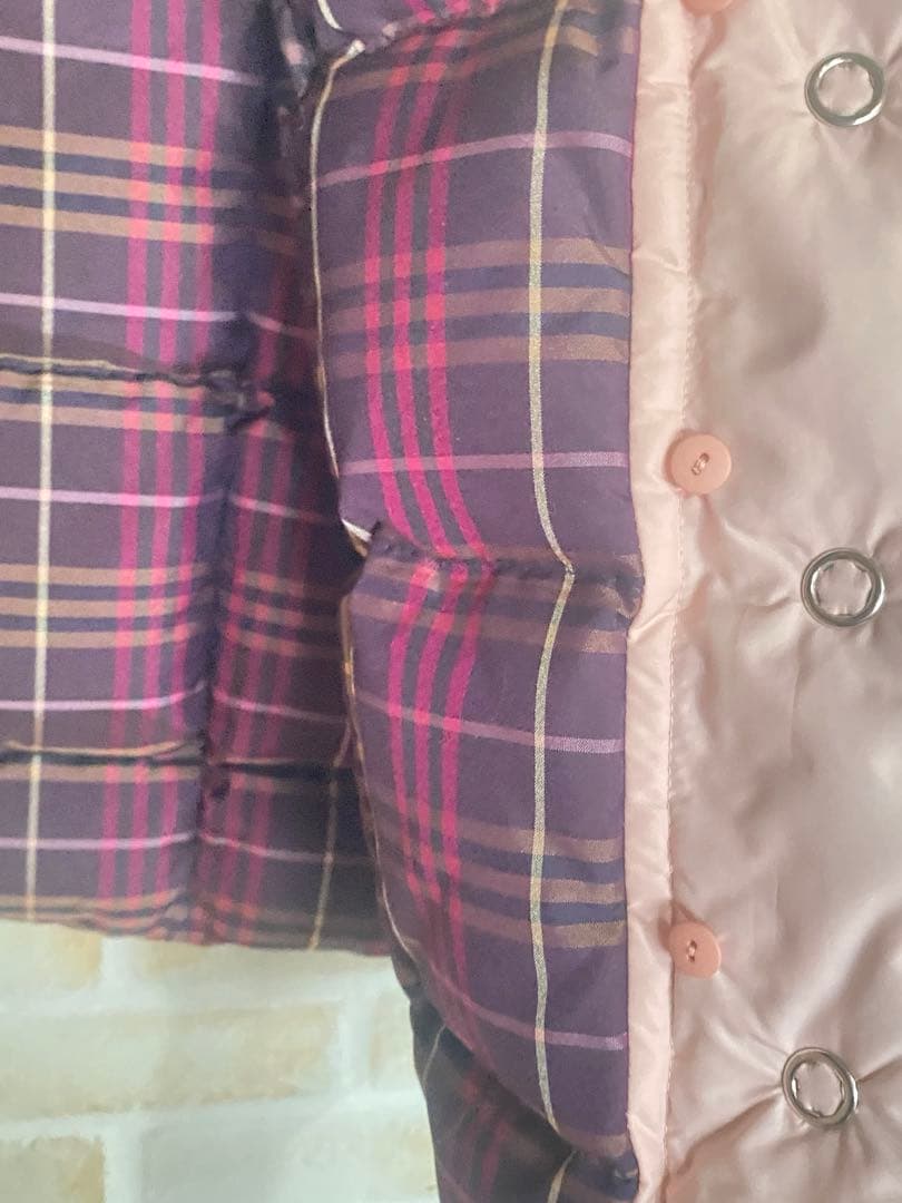 バーバリー　Burberry ダウン　ベスト　ファー　ピンク　ノバチェック