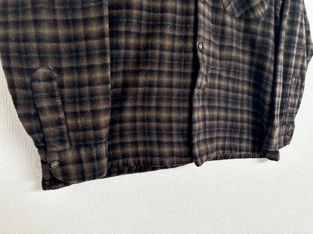 超スペシャル 60s ペンドルトン オンブレ チェック シャツ L ブラウン