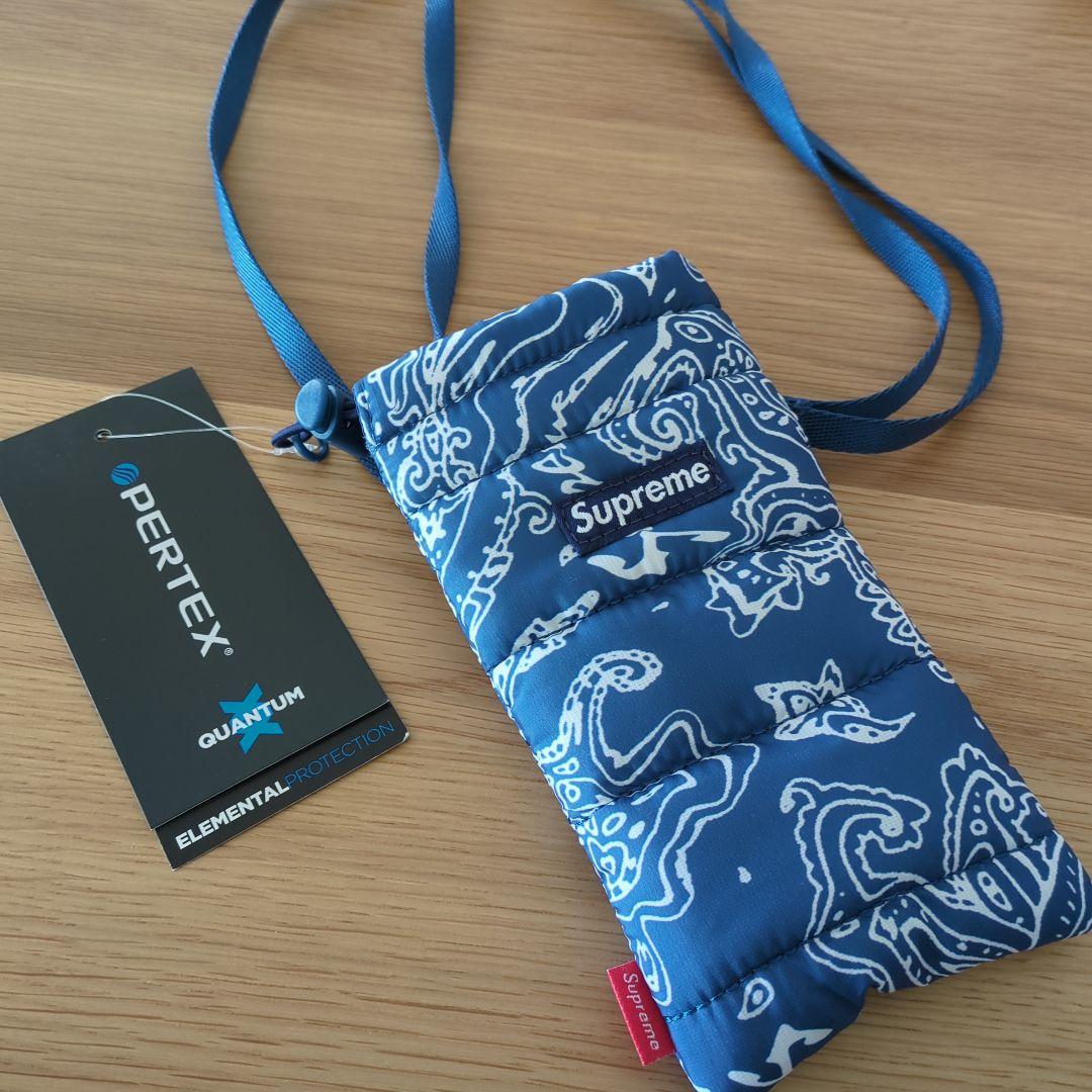 supreme Puffer Neck Pouch Blue 新品未使用