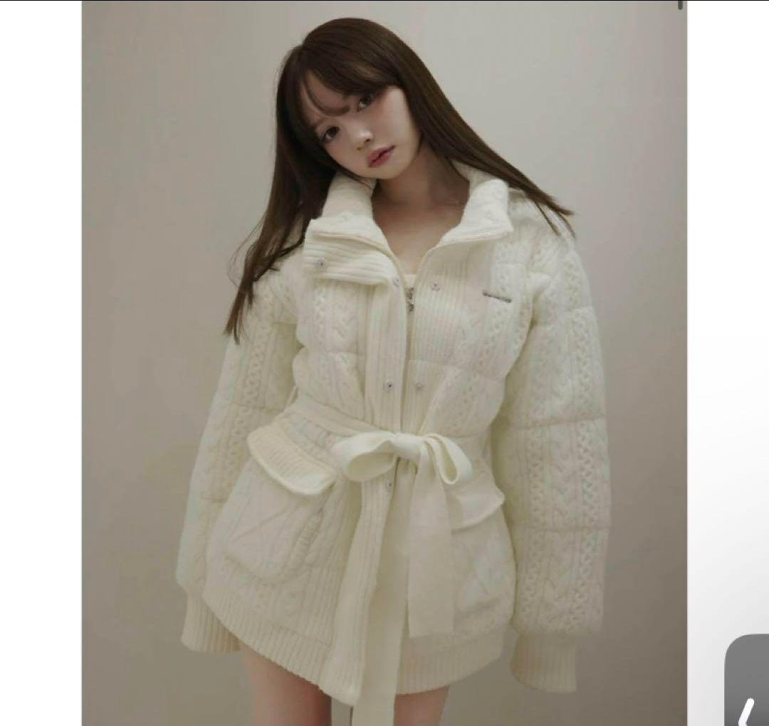 ジャケット・アウター ANDMARY Mary quilting knit shape jacket