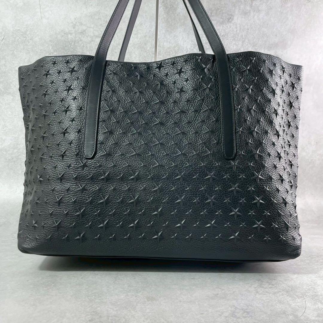 【極美品】ジミーチュウ トートバッグ エンボス ピムリコ スター レザー 黒