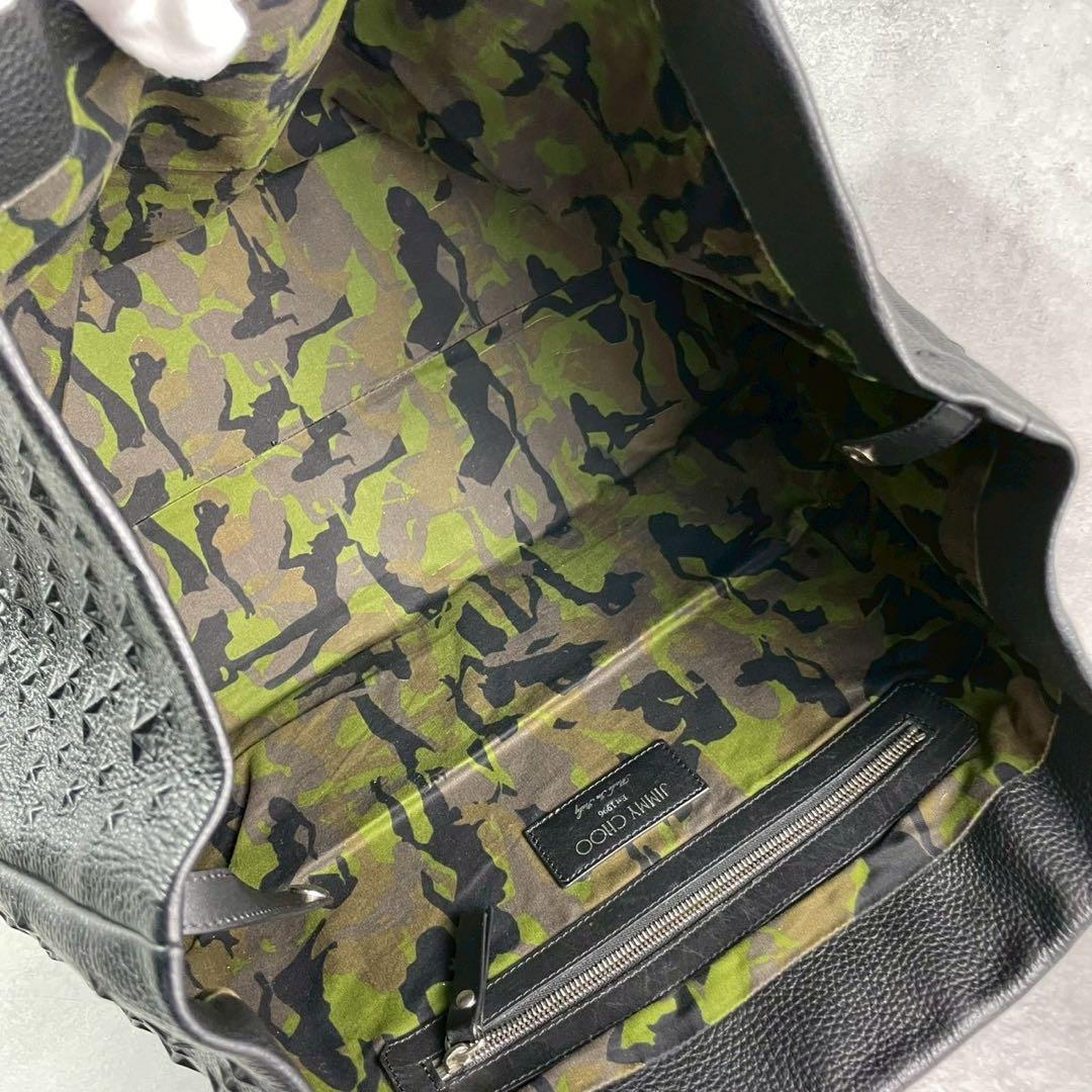 【極美品】ジミーチュウ トートバッグ エンボス ピムリコ スター レザー 黒