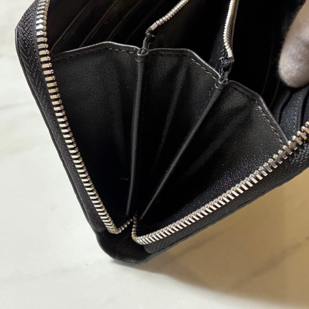 【新品】クロコダイル 長財布 ラウンドファスナー 紫 未使用品