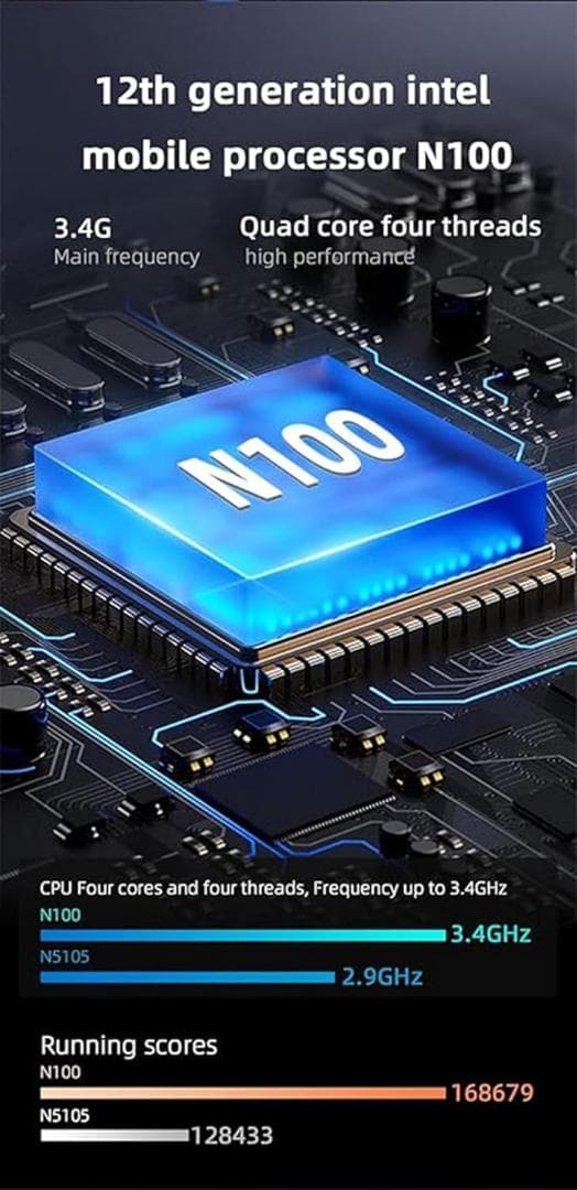 【新品】Windows 11 Pro Mini PC N100 12G+128G