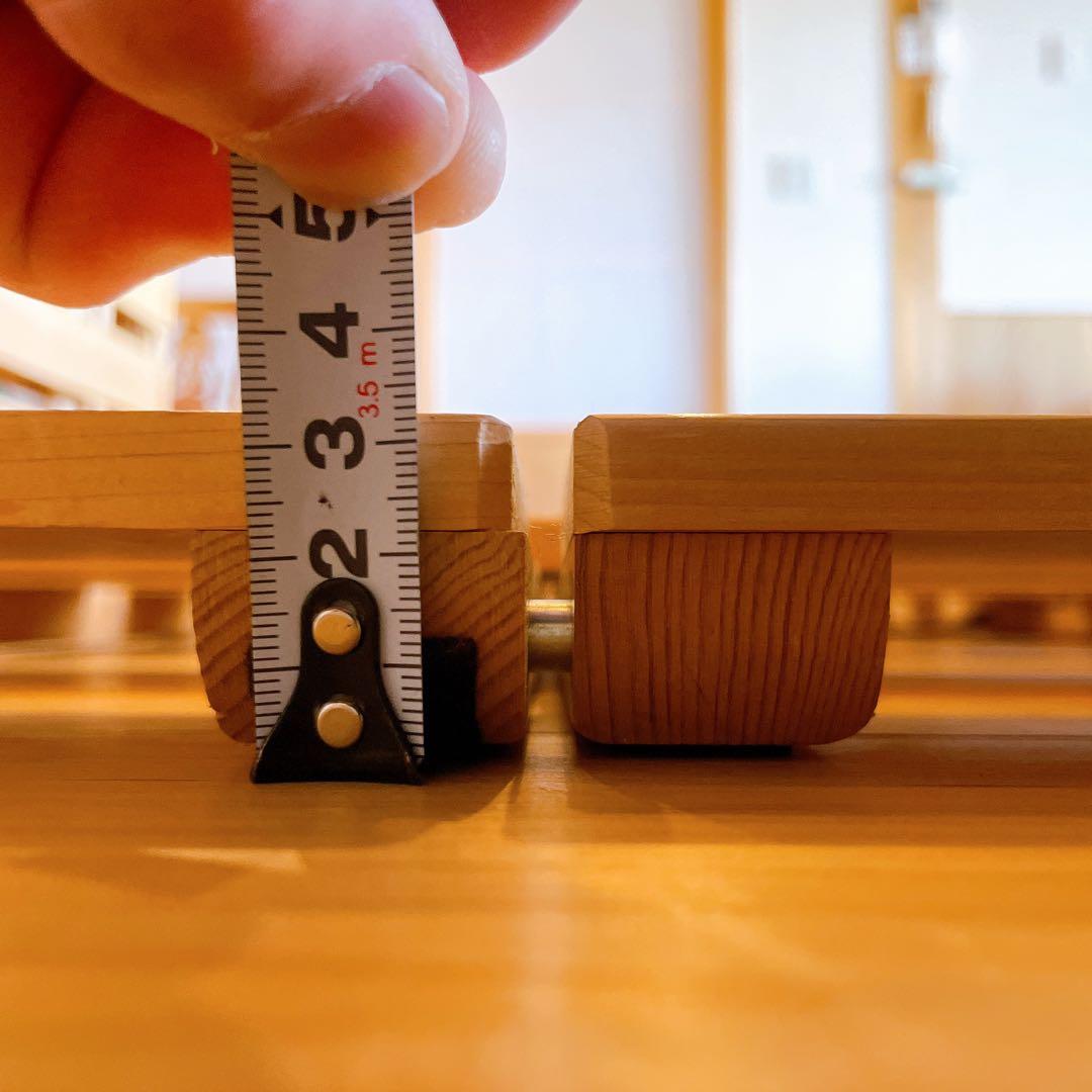 すのこ ダブルサイズ ひのき 2分割セパレート式 折りたたみ布団干し ベッド