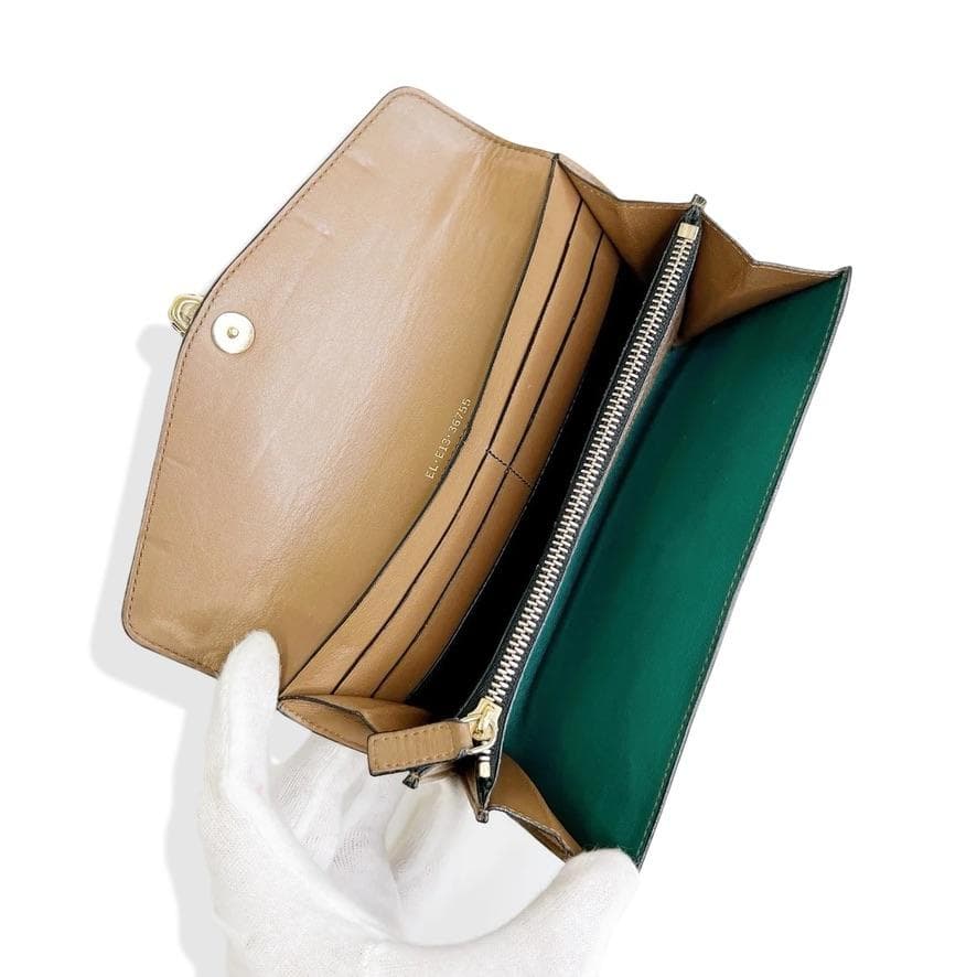 劇レア　ブルガリ BVLGARI 　セルベンティ　長財布 ブラック×ブラウン