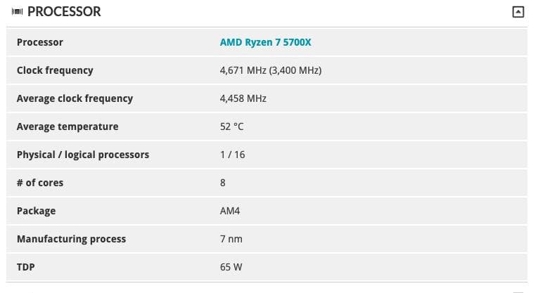 Ryzen 7 5700X パッケージ版 （グリス・CPUクーラおまけ付）