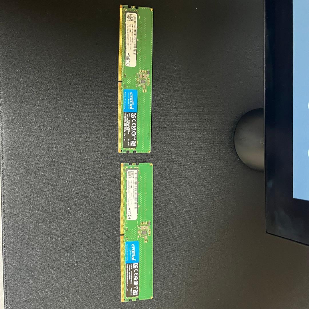 Crucial 8GB DDR5 4800メモリ 2枚セット