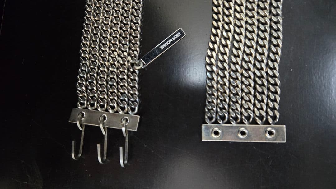 希少 ディオールオム 04SS Strip チェーンベルト美品 箱付 エディ