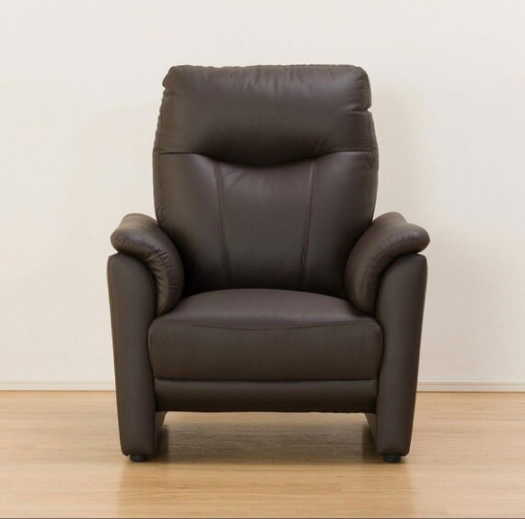 【大特価】ニトリ　１人掛け皮ソファ