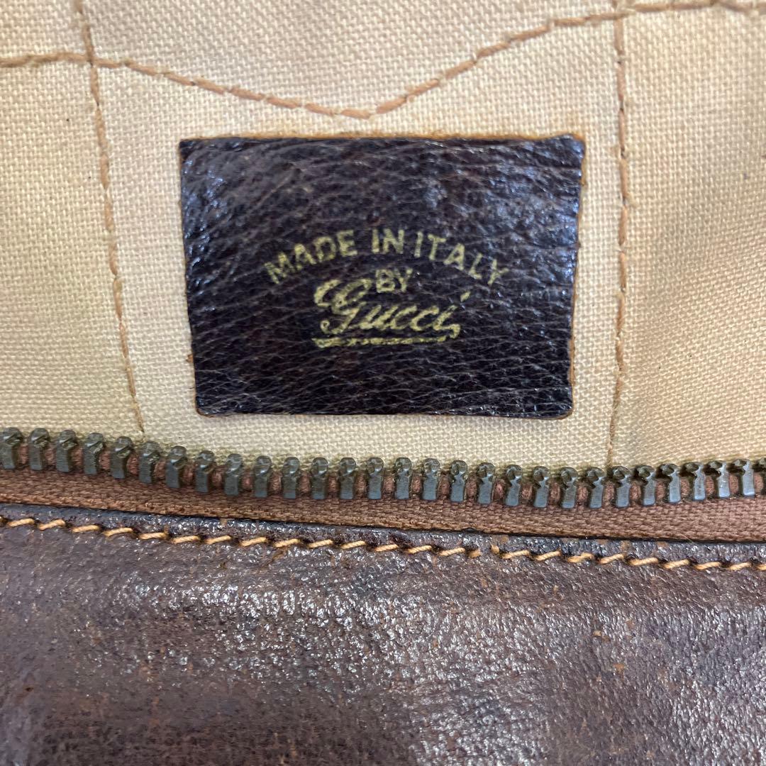 GUCCI　オールドグッチ　ミニボストンバッグ　シェリーライン　PVC　1906