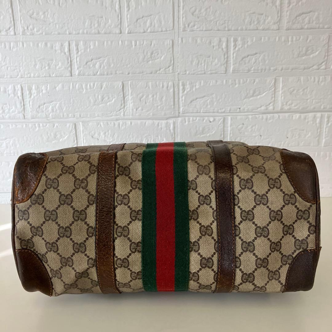 GUCCI　オールドグッチ　ミニボストンバッグ　シェリーライン　PVC　1906