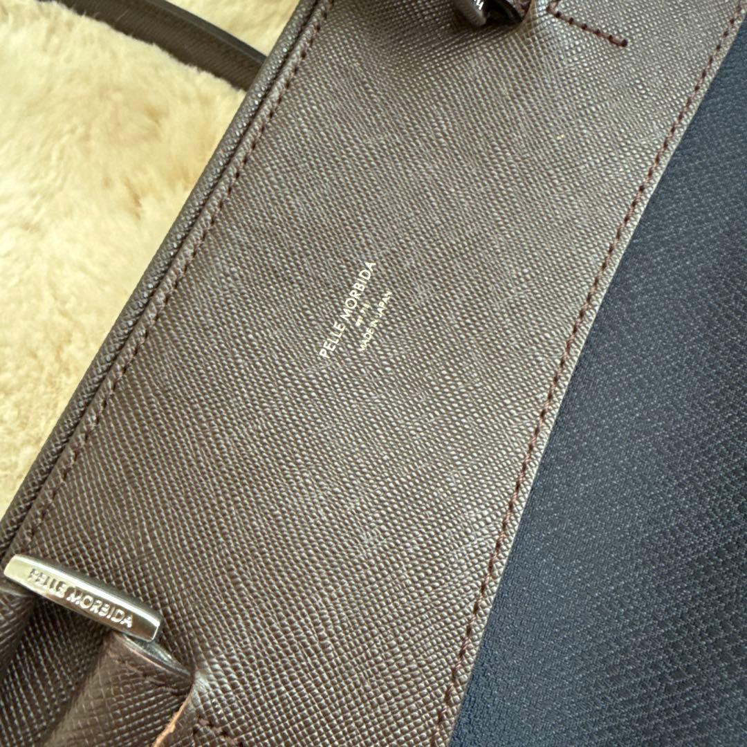 PELLE MORBIDAトートバッグ ネイビー　ペッレモルビダ
