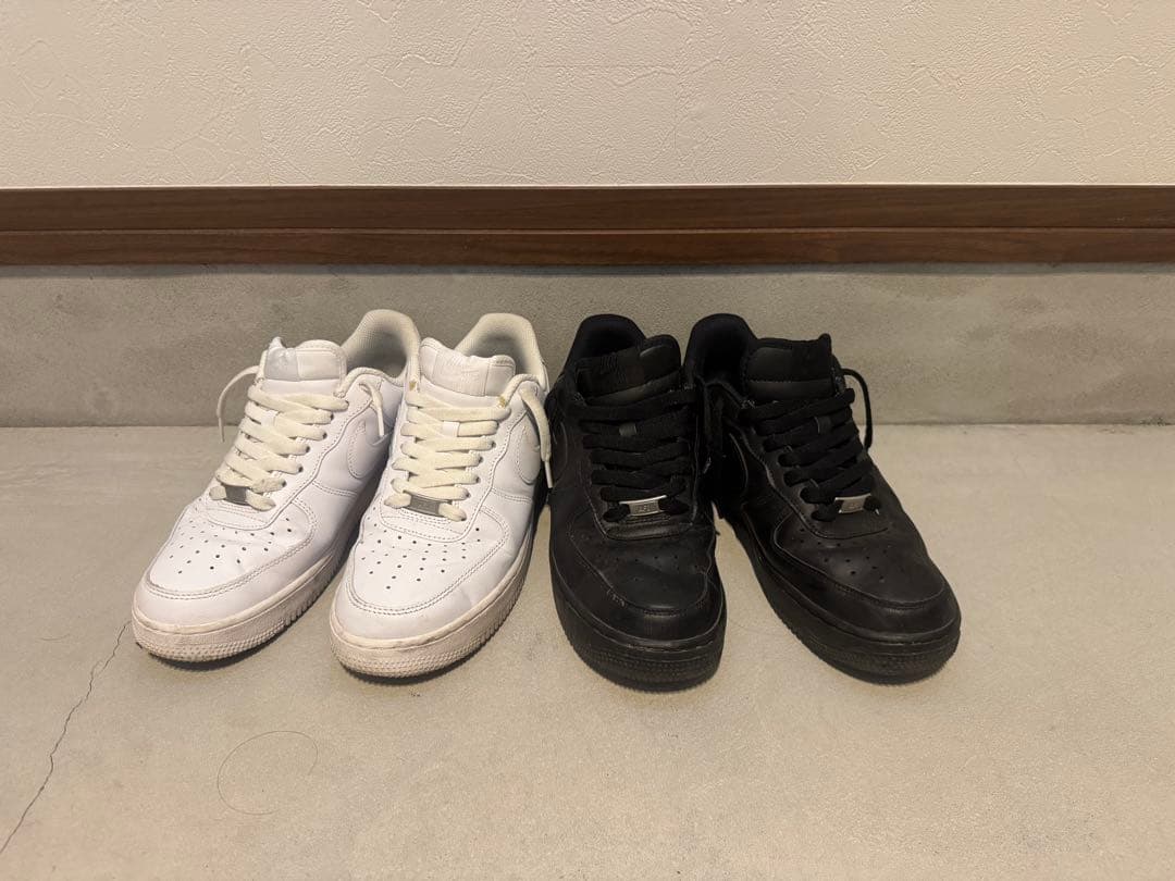 靴 NIKE Air Force 1 white black